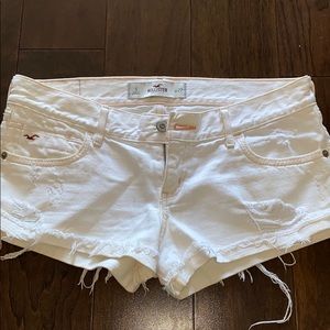 HOLLISTER white jeans shorts